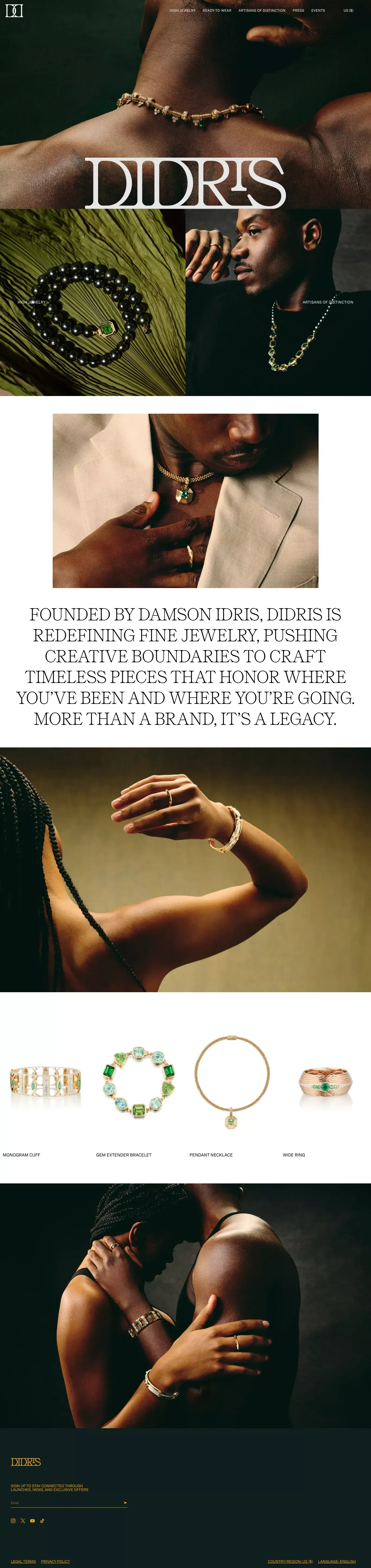 Didris ecommerce page screenshot showcasing Ecommerce and Fashion design