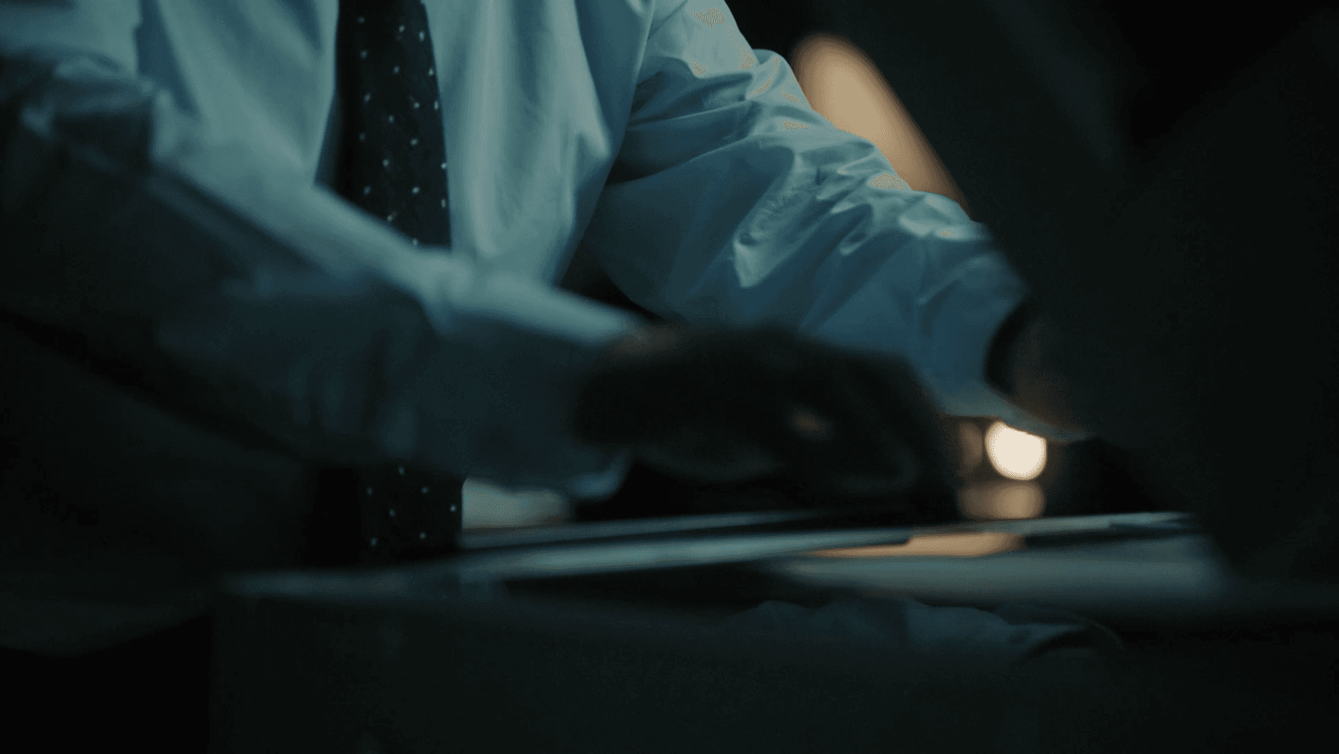 A close-up view of a car's side mirror.