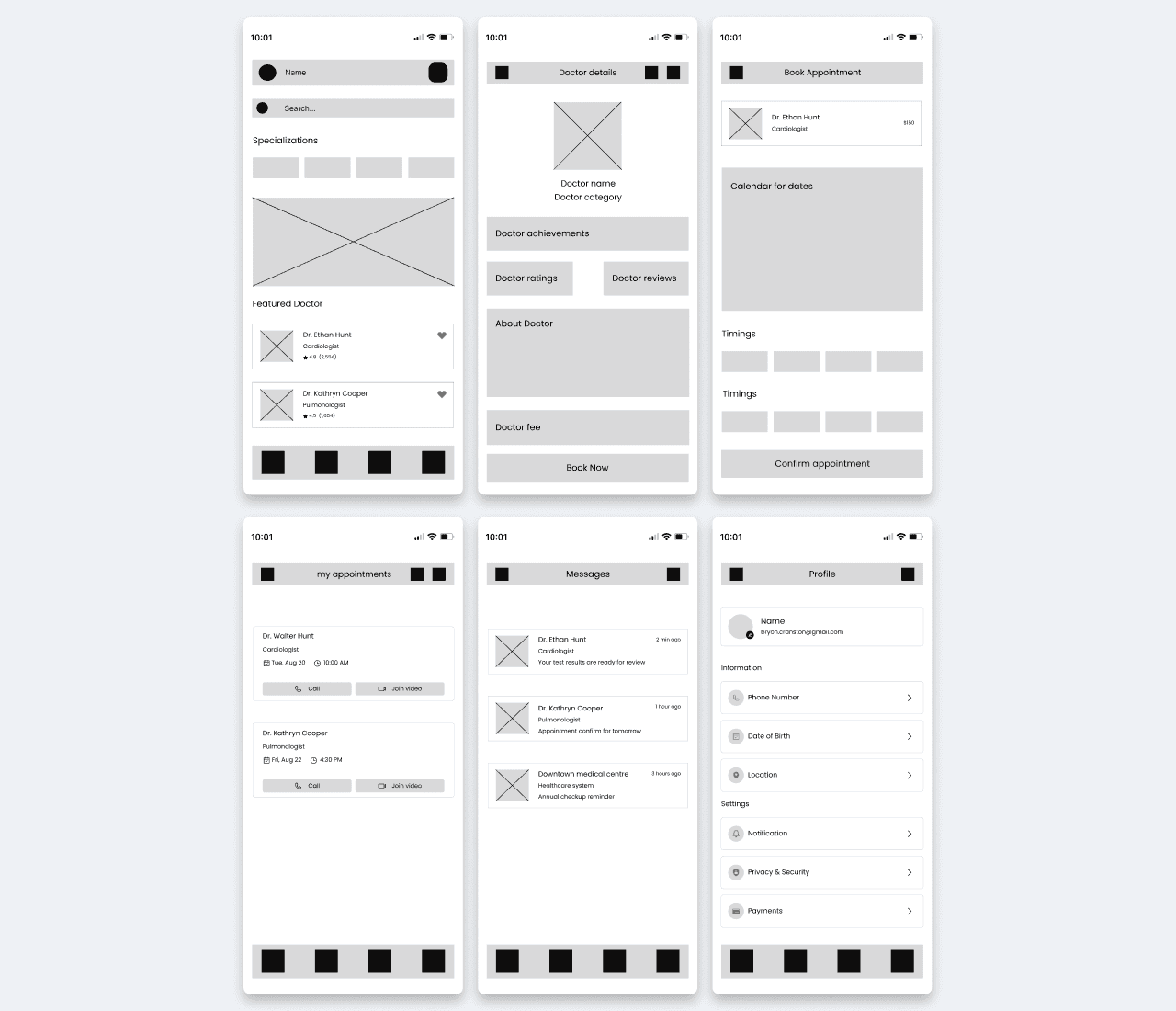 Digital wireframe