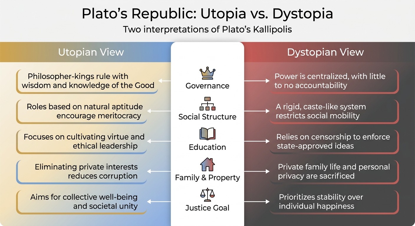 Plato's Republic: Utopia vs. Dystopia Compared