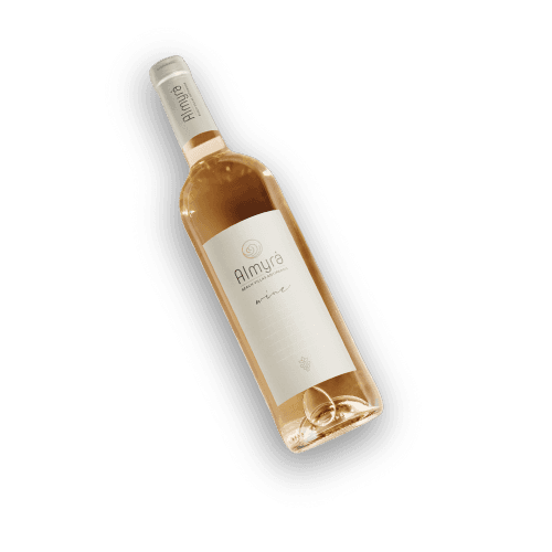 Almyra branded wine bottle product visual