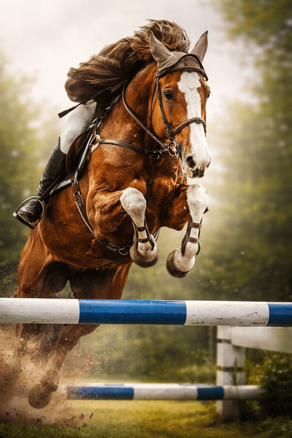 Dynamic picture of a cyclist riding downhill