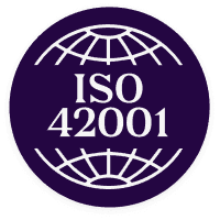 ISO 42001 certification badge