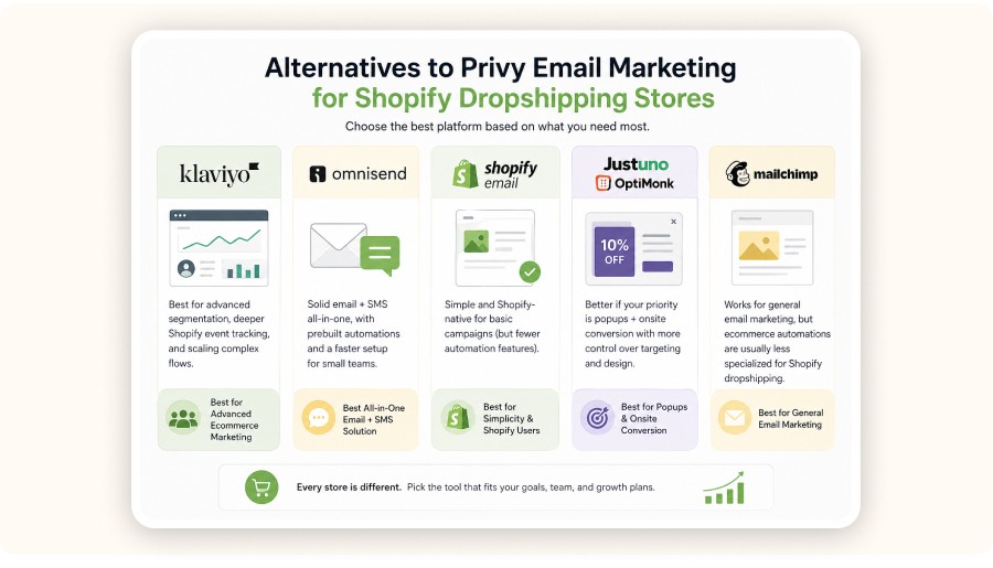 Illustration comparing email marketing tools&nbsp;