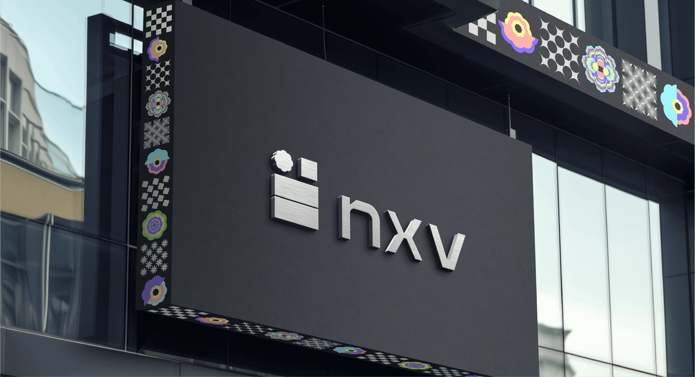 Nexverse.ai ad-tech branding by BMEG, visualizing the "brain and chip" concept to represent human-AI symbiosis and emotional intelligence in modern digital advertising.