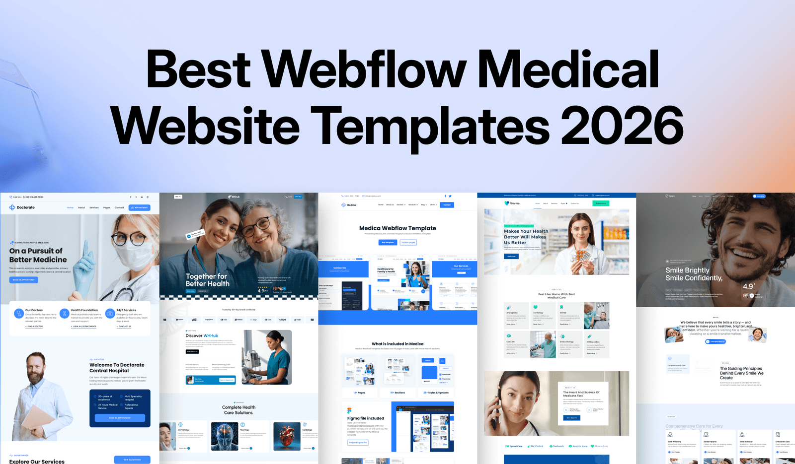 Thumbnail showing the best webflow medical website