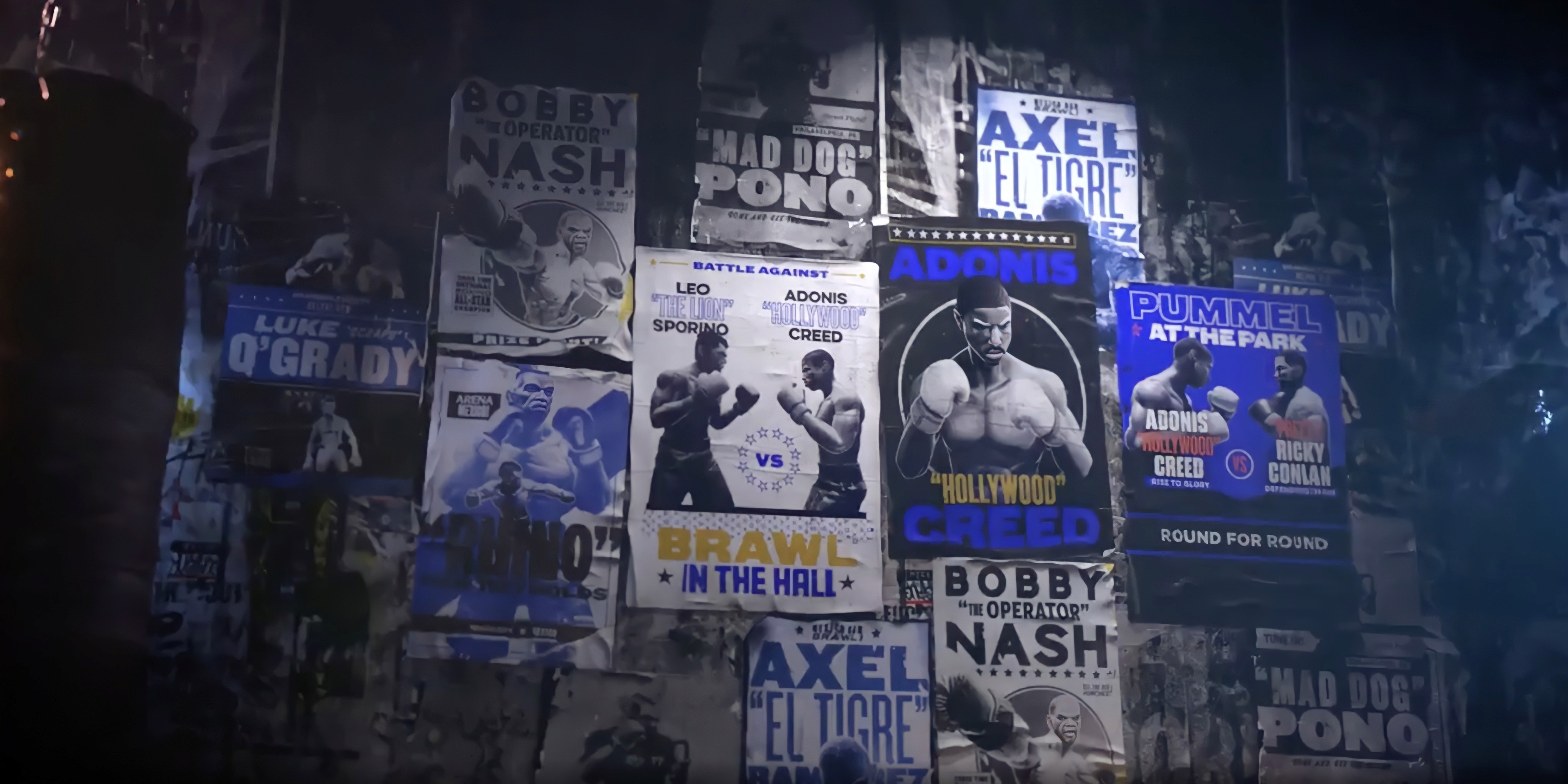 boxing posters on the wall
