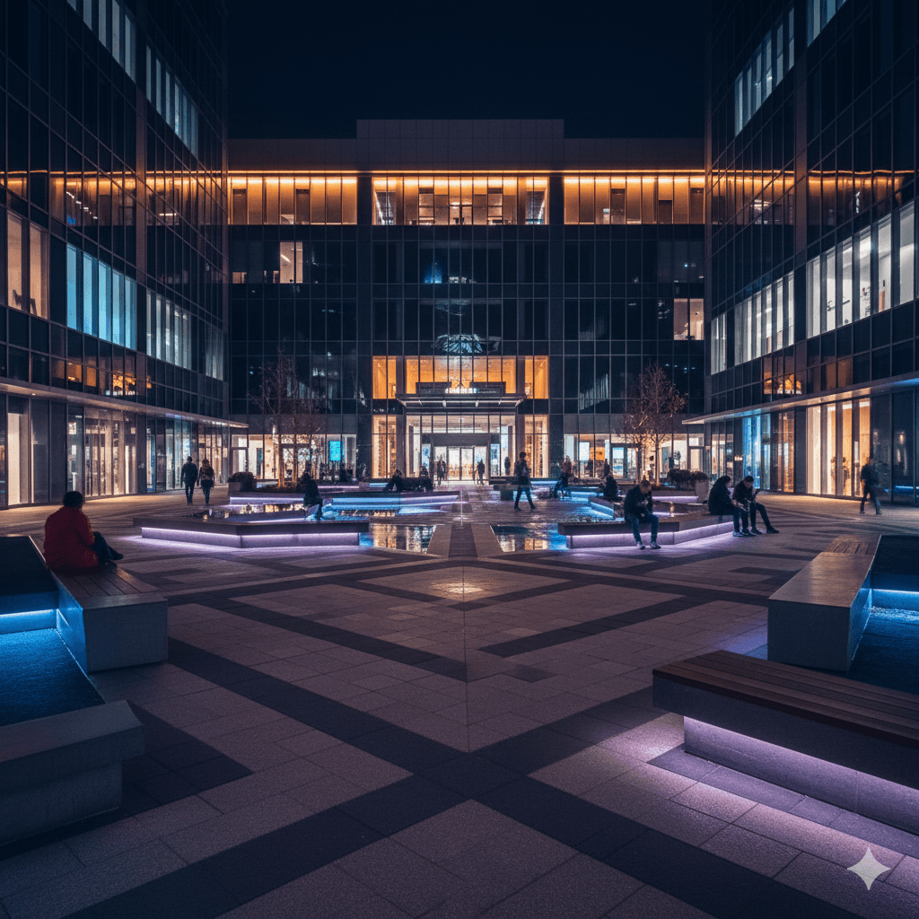 M3M Sector 102 Gurgaon plaza night lights