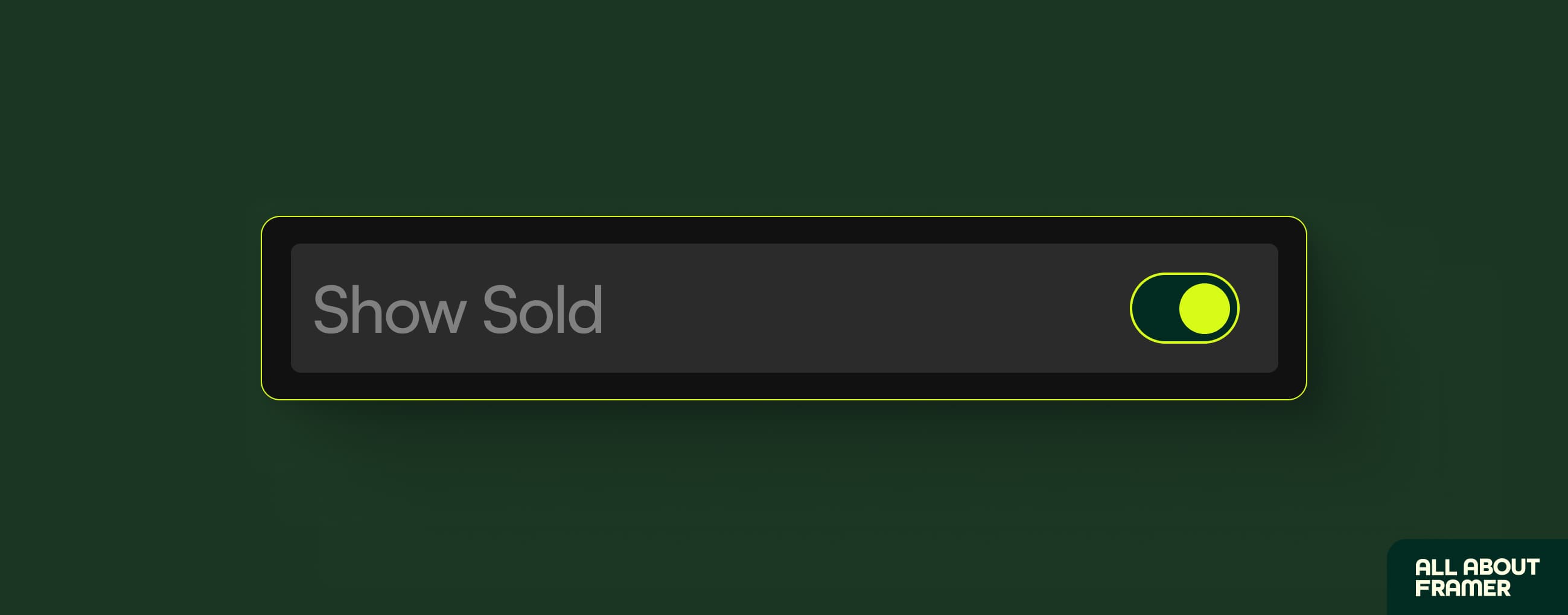 Toggle filter in Framer