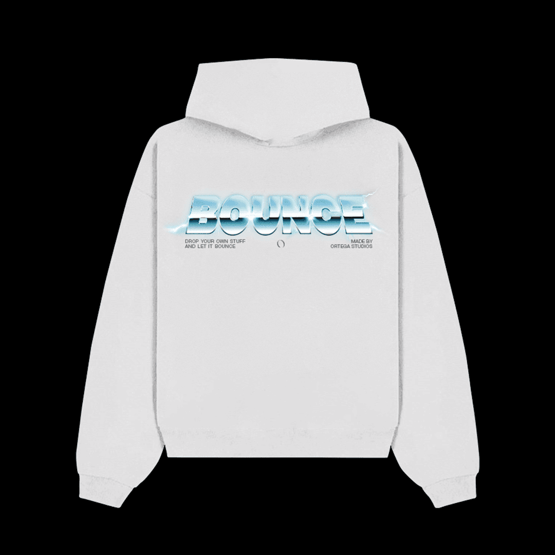 Bounce white hoodie.