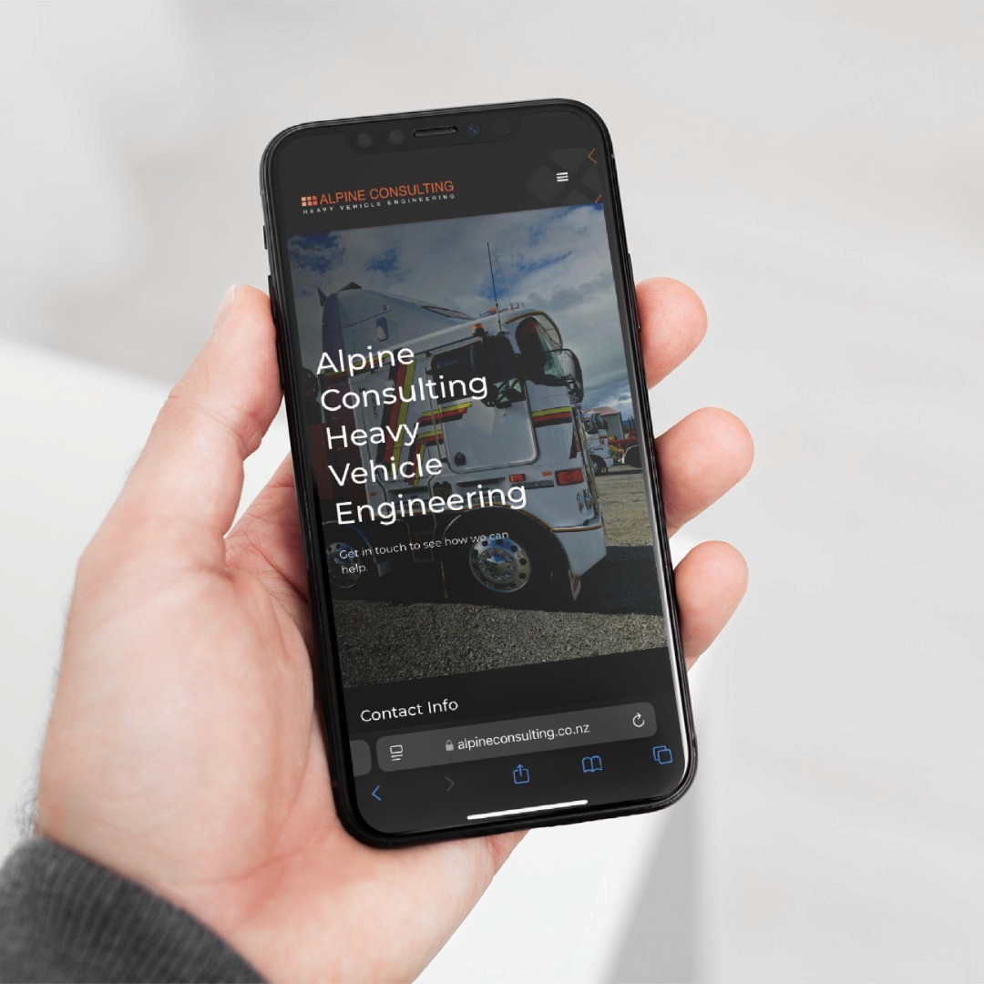 Alpine Consulting - Website on iPhone