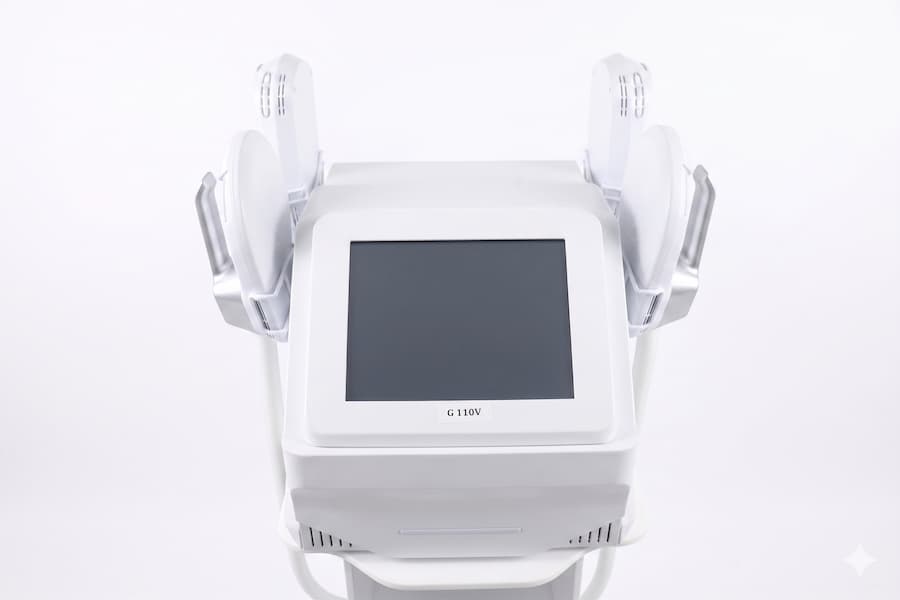筋肉へダイレクトにアプローチする高密度電磁パルス（EMS）痩身機・コアビーストネオの機器外観