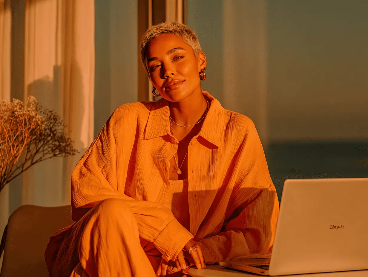 Mulher brasileira banhada pela luz do sol