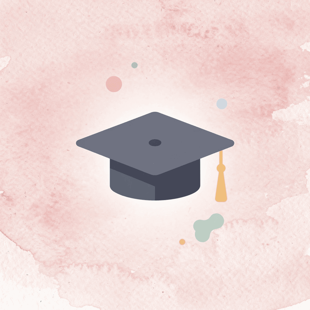 Graduation cap icon representing college admissions success