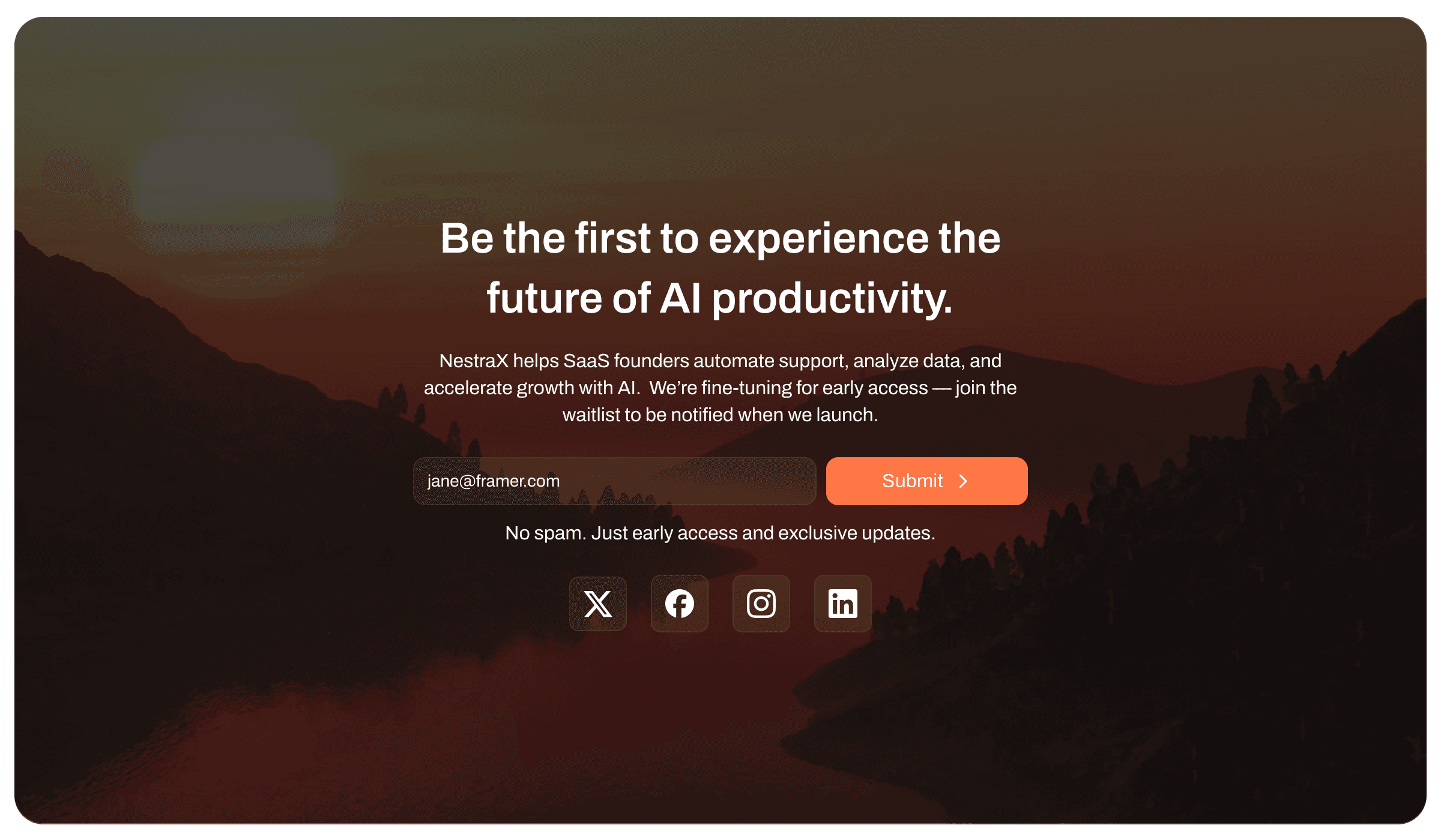 Waitlist page