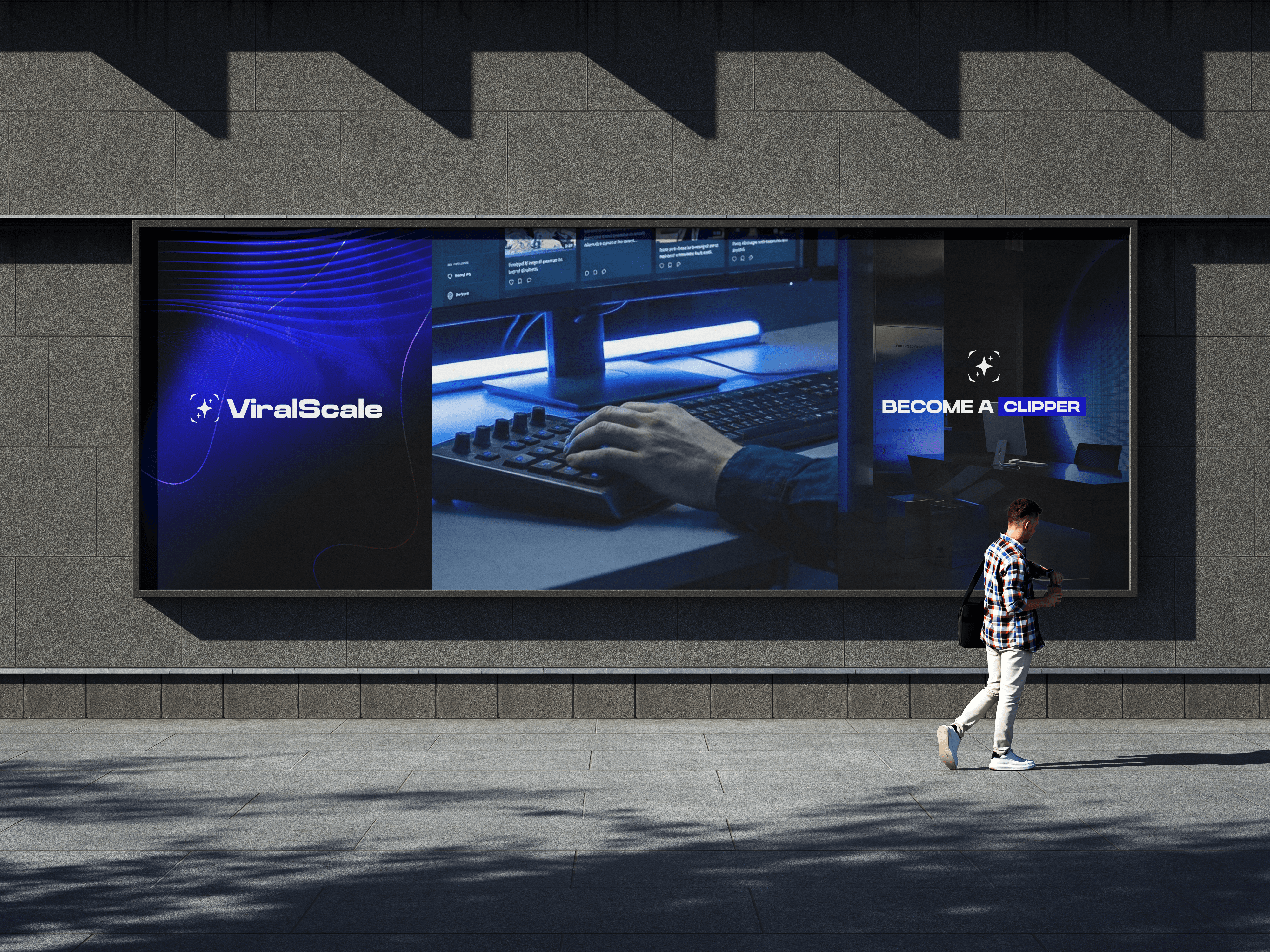 Affichage urbain ViralScale, exemple de support de communication conçu par un graphiste à Colmar.