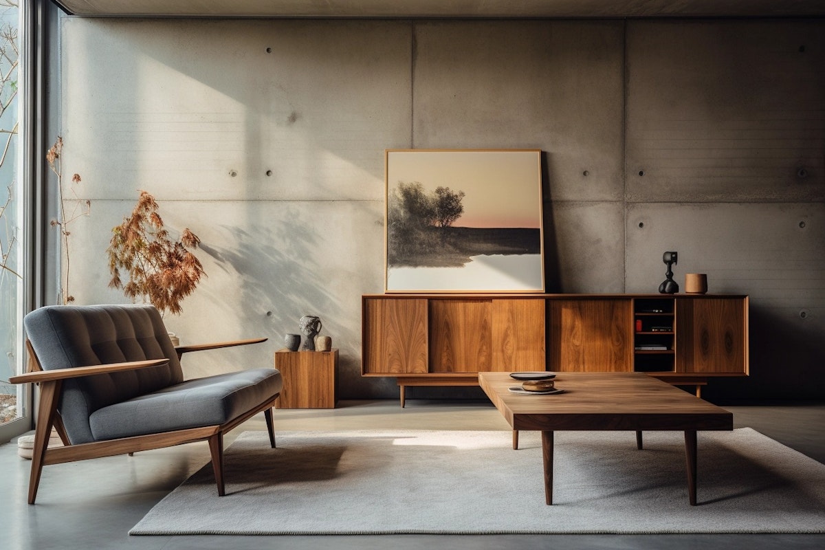 a living room with sunlight