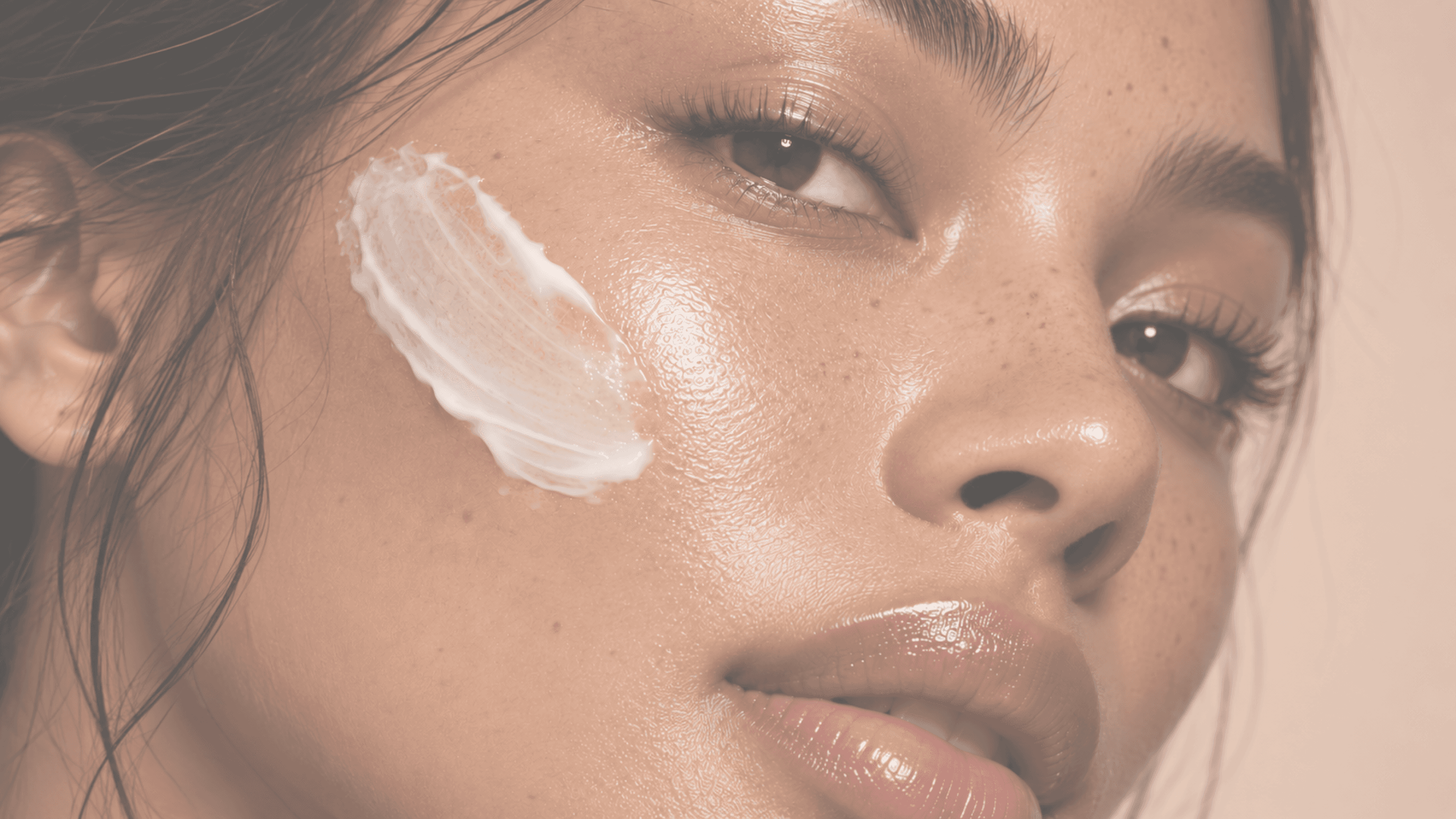 Close-up of luminous skin