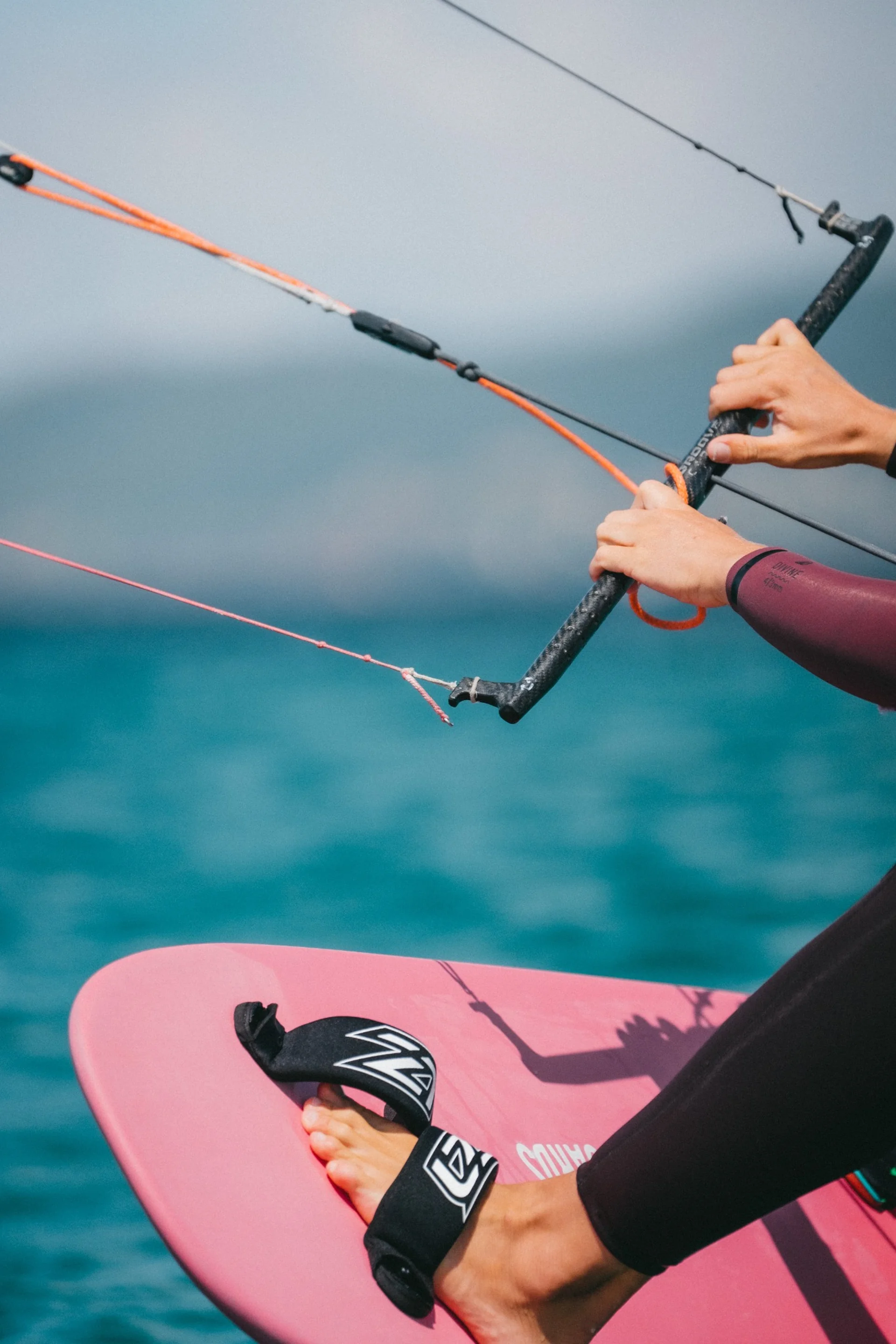 Zoom sur kitesurfeuse