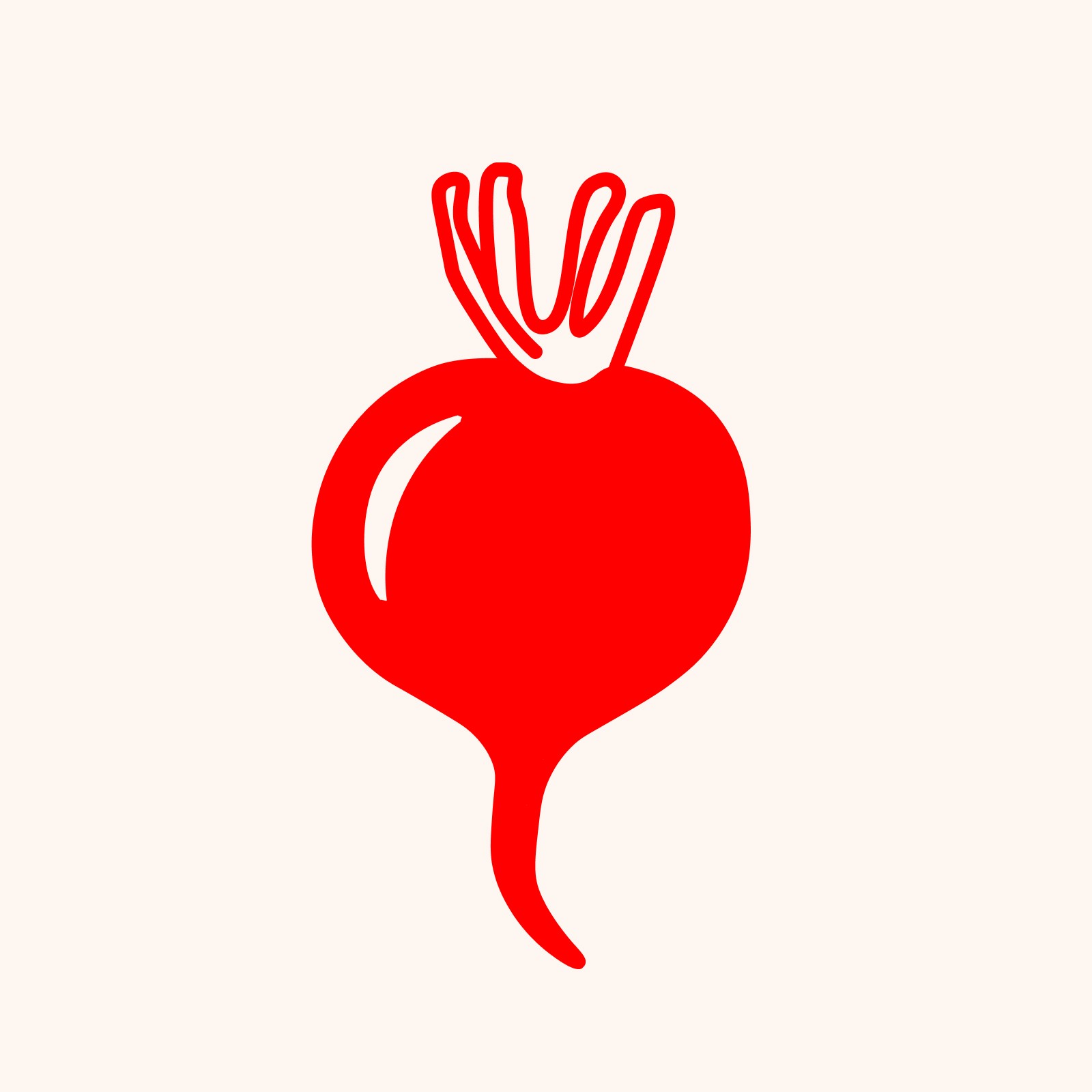 A nyúl éve projektből egy piros retek illusztráció - Atelier Soie