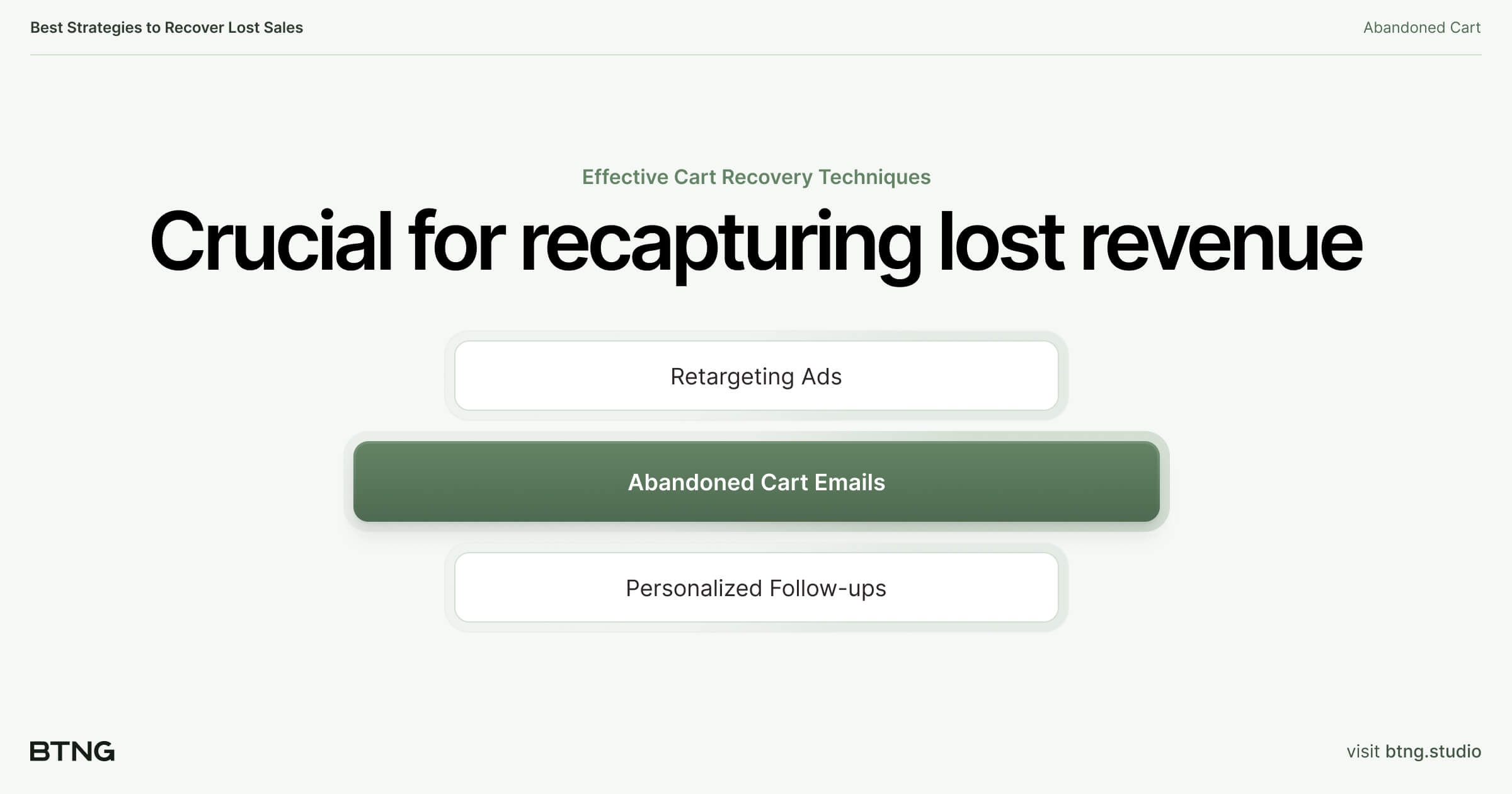 An example of an abandoned cart email notification aimed at recovering lost sales.