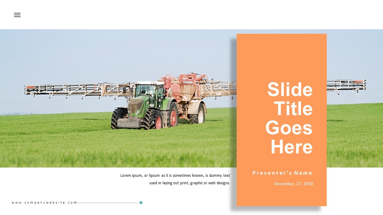 Professional Agricultural Presentation Slide Design