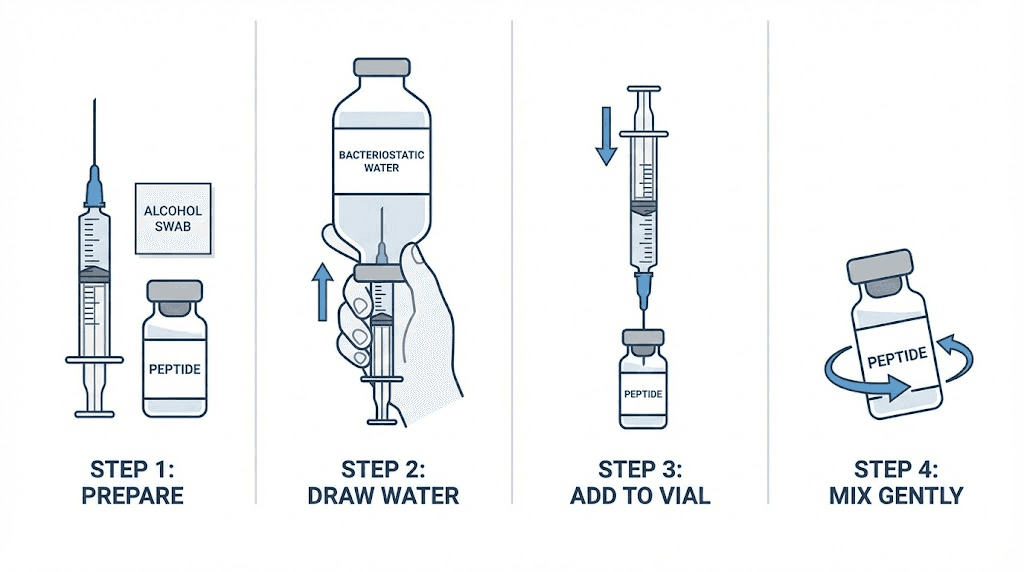 How to reconstitute retatrutide with bacteriostatic water step by step