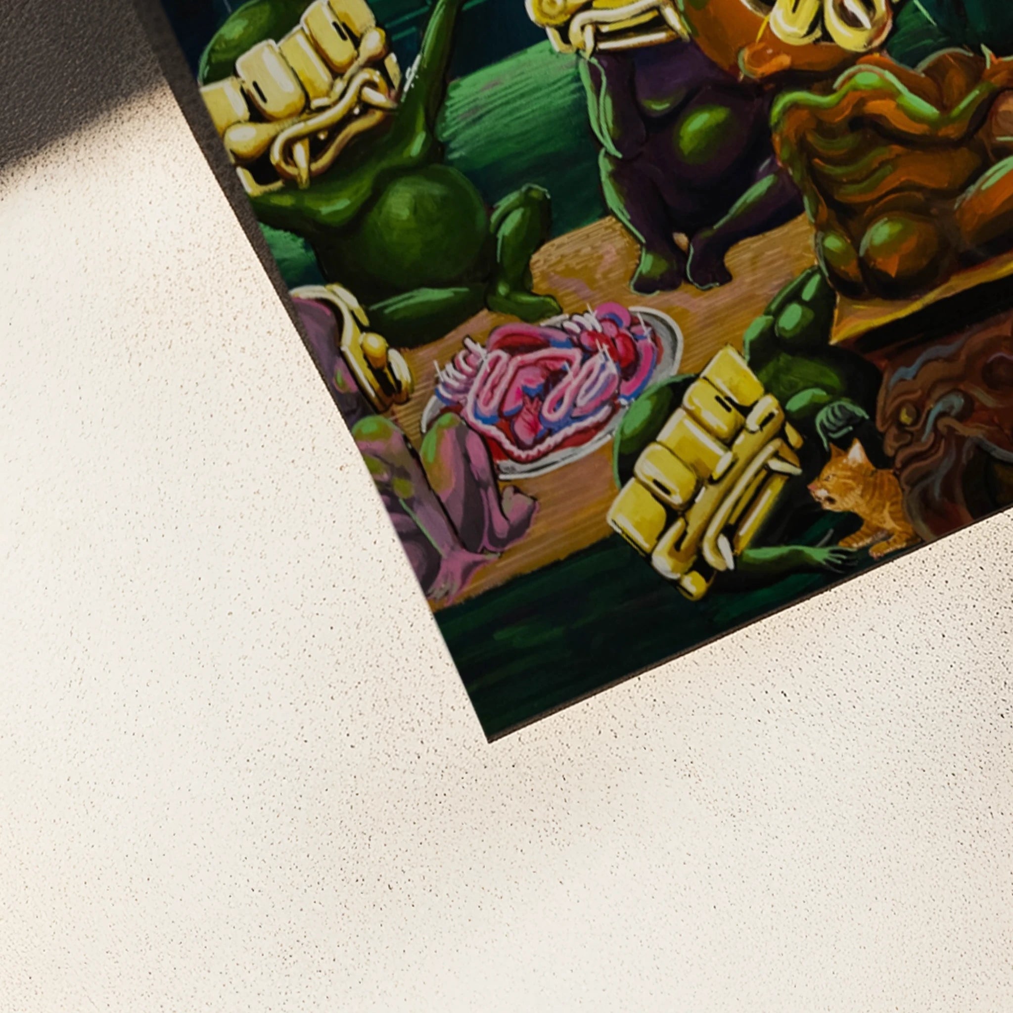 premium art poster and canvas prints, with originals available, from QART , of the artwork " Golden Mask "