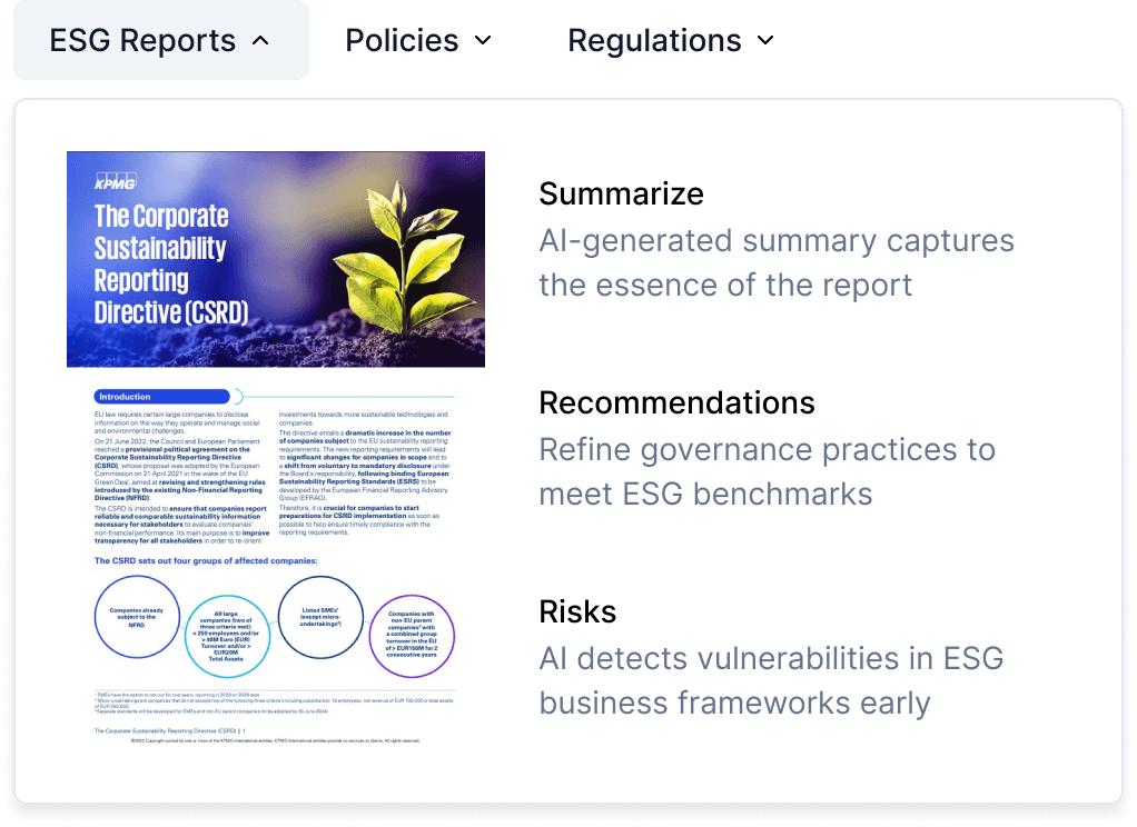 The knowledge workers AI platform - ESGspecialist.