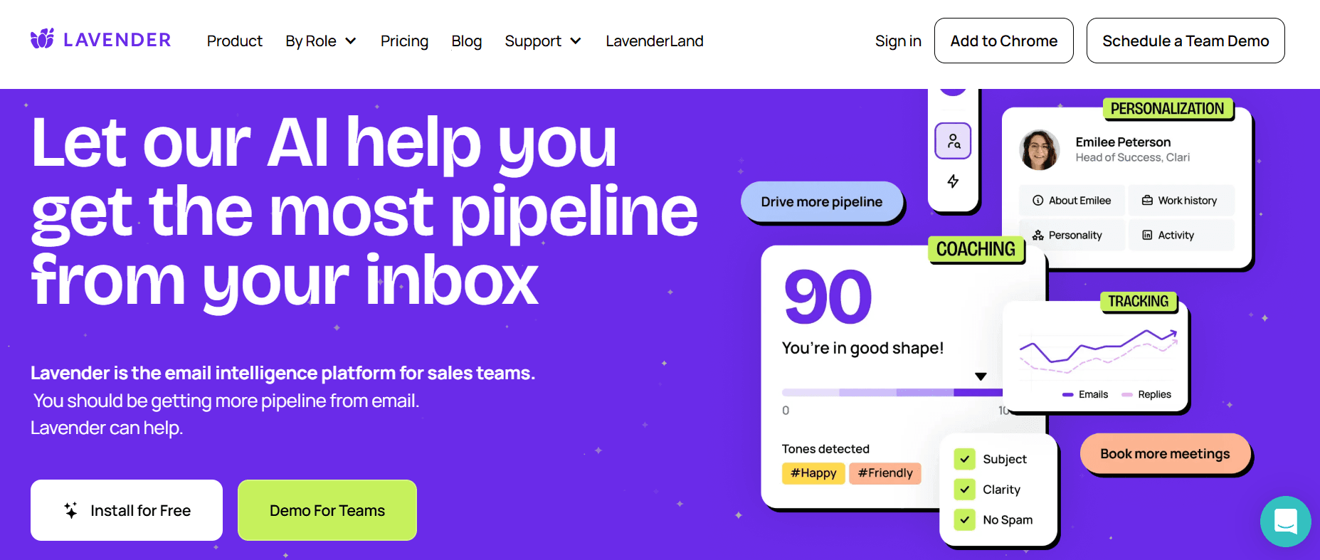 lavender - Top AI Agents for Go-to-market Strategies