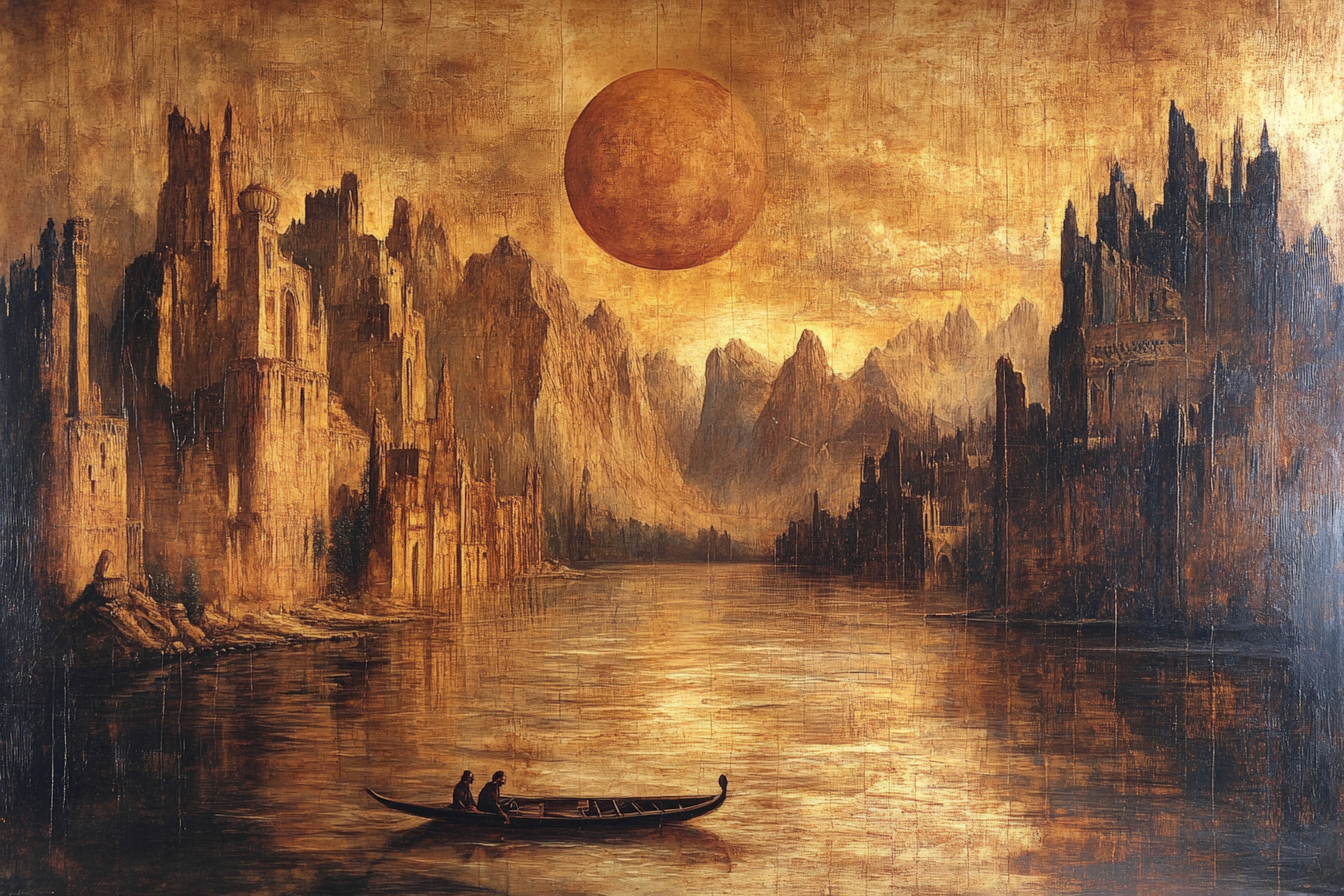 abstract-oil-painting-with-dark-orange-black-yellow-indigo-paintings