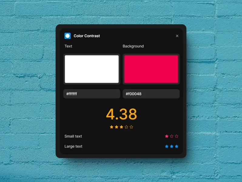 Color Contrast  framer plugins