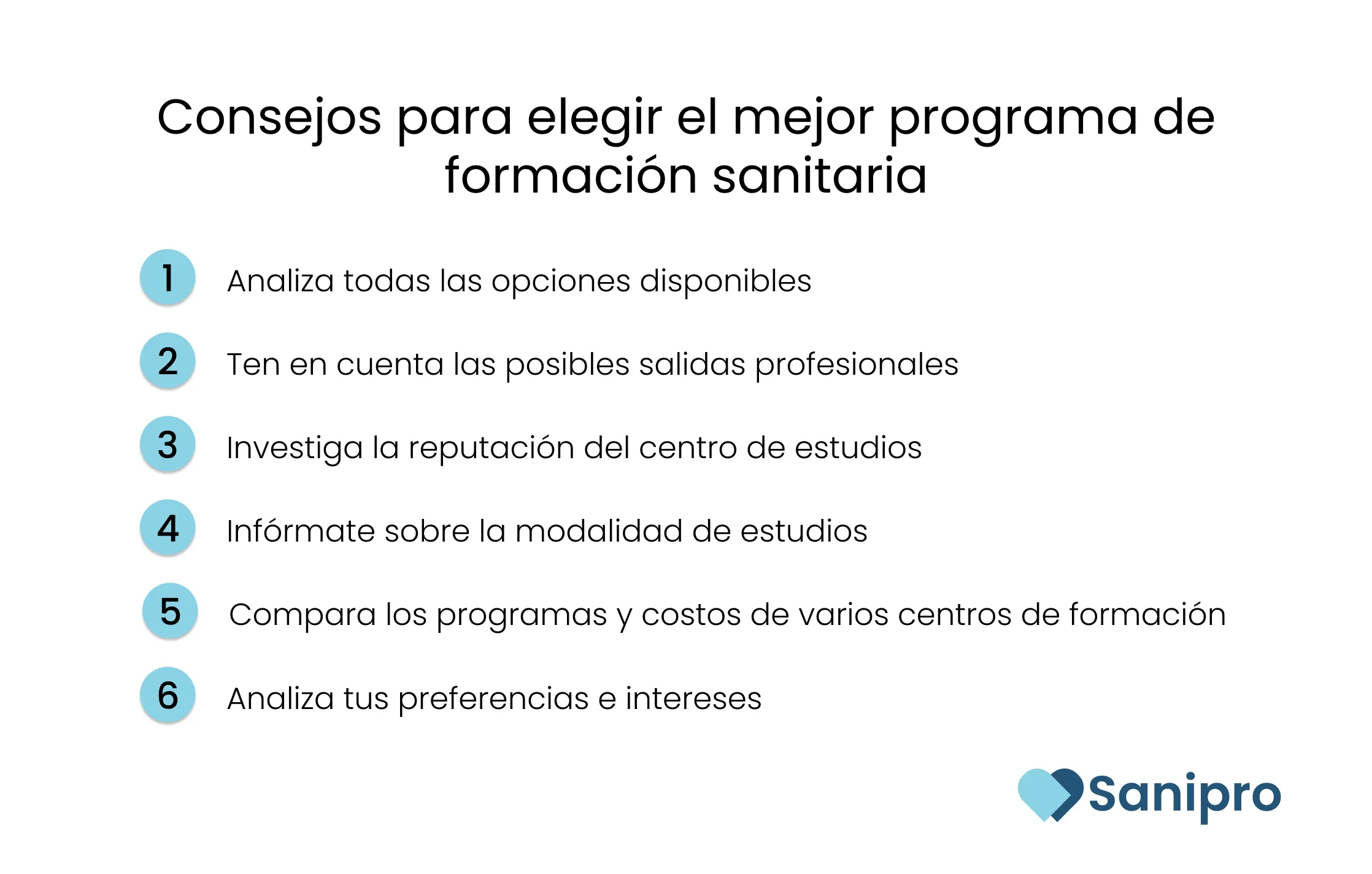 Consejos para elegir el mejor programa de formación sanitaria