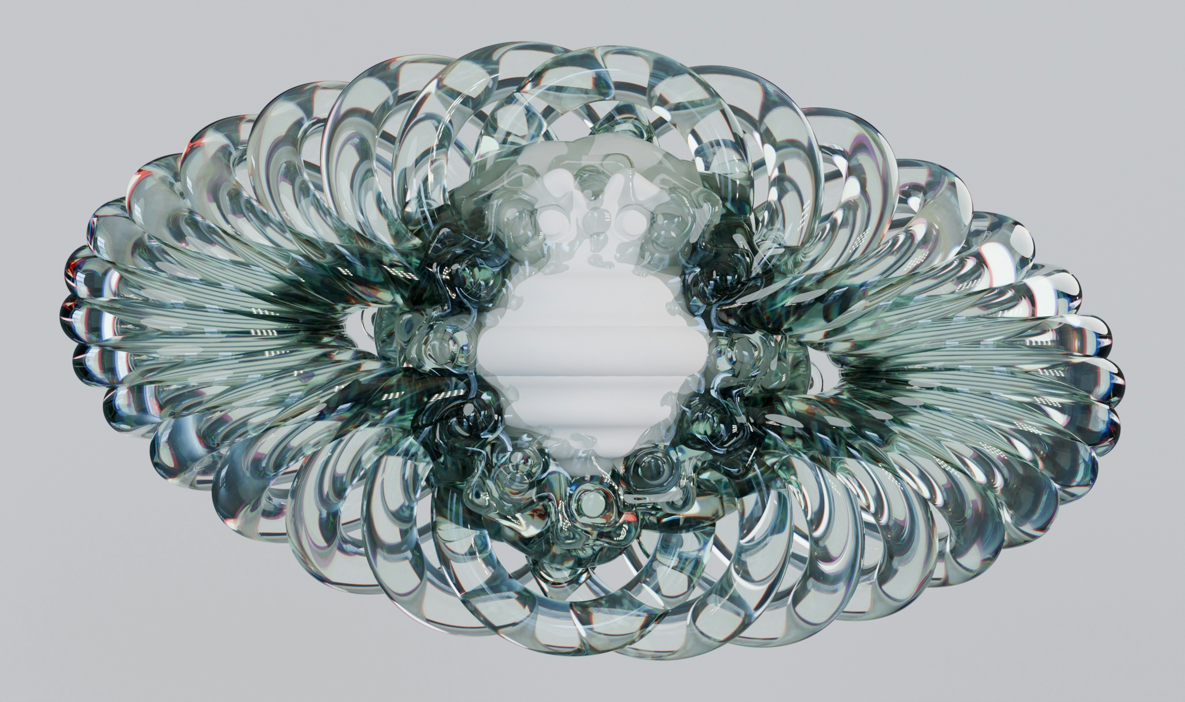 A glass object that looks like a flower