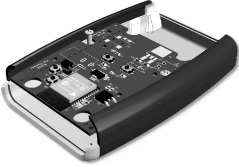 Custom hardware prototype with circuit board and components