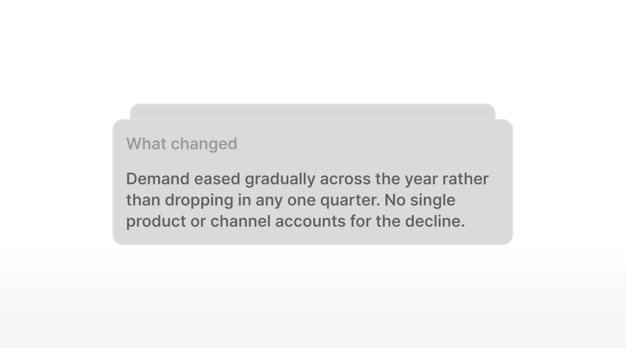 What changed panel with a plain-language explanation