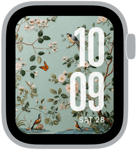 spring scene Apple Watch face preview 4 featuring floral, summer, and spring.
