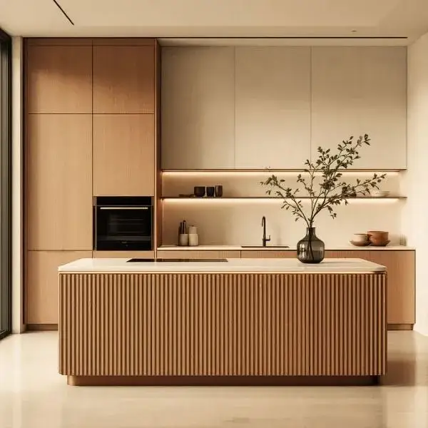 Dom w Bilczy, Bilcza, 2025. Wizualizacje 3D. Pokój dziecka w stylu minimalistyczny: łóżko domek, pastelowe kolory, półki na książki. Projekt dopasowany do funkcji i ergonomii