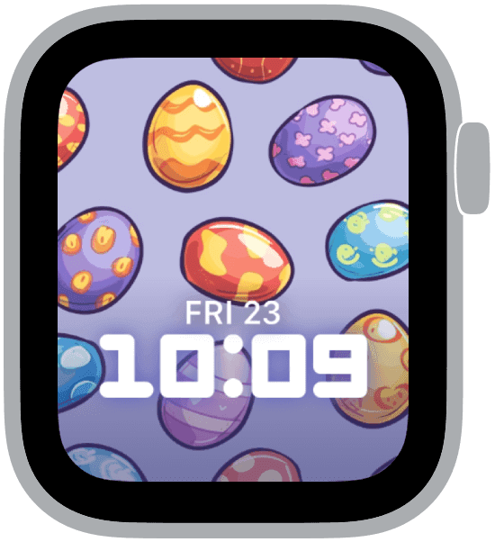 an apple watch face from the easter patterns collection