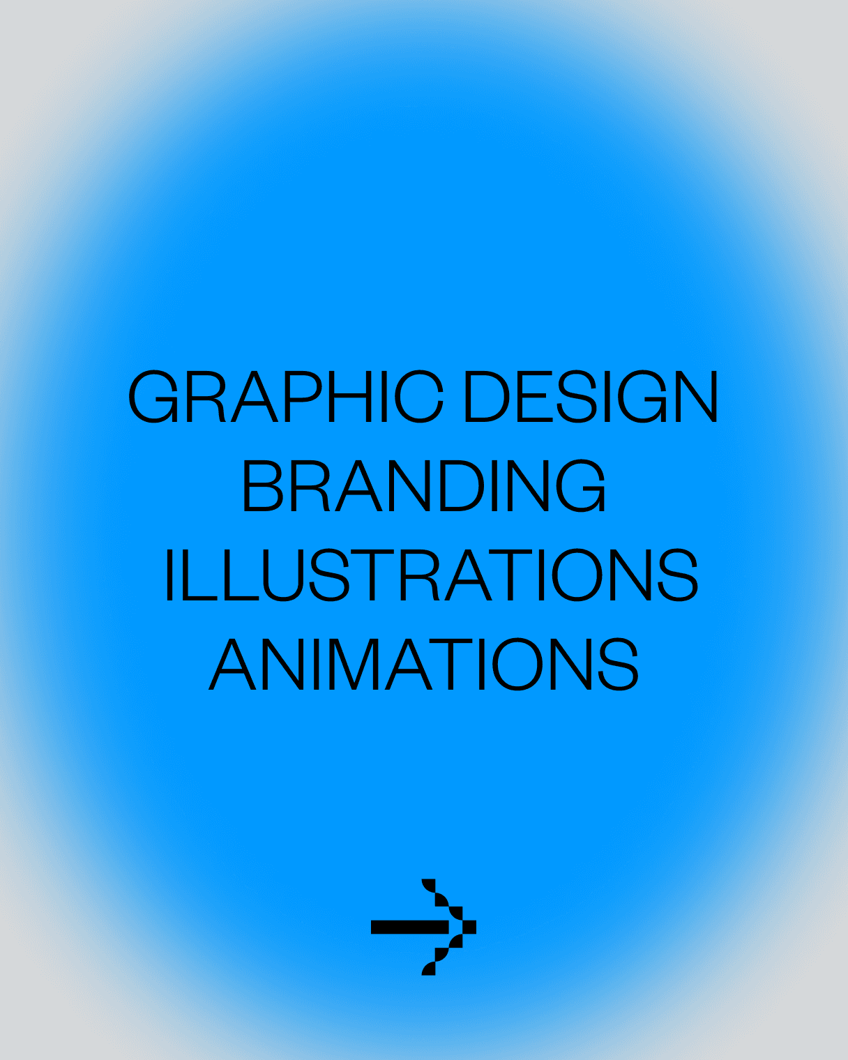 Creative agency services poster highlighting Graphic Design, Branding, Illustrations, and Animations.