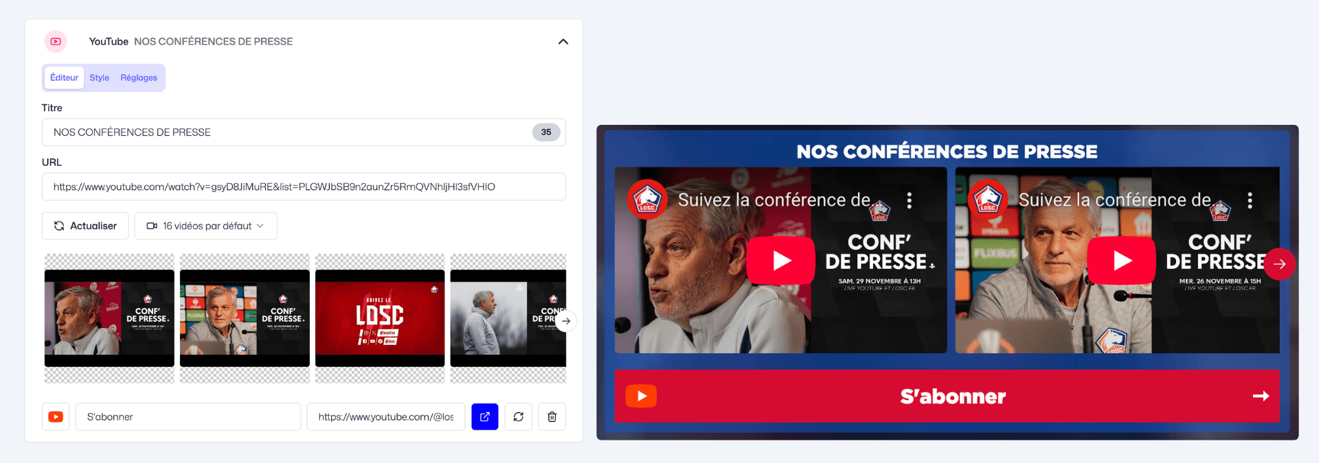 Fanzone Block Youtube: Playlist