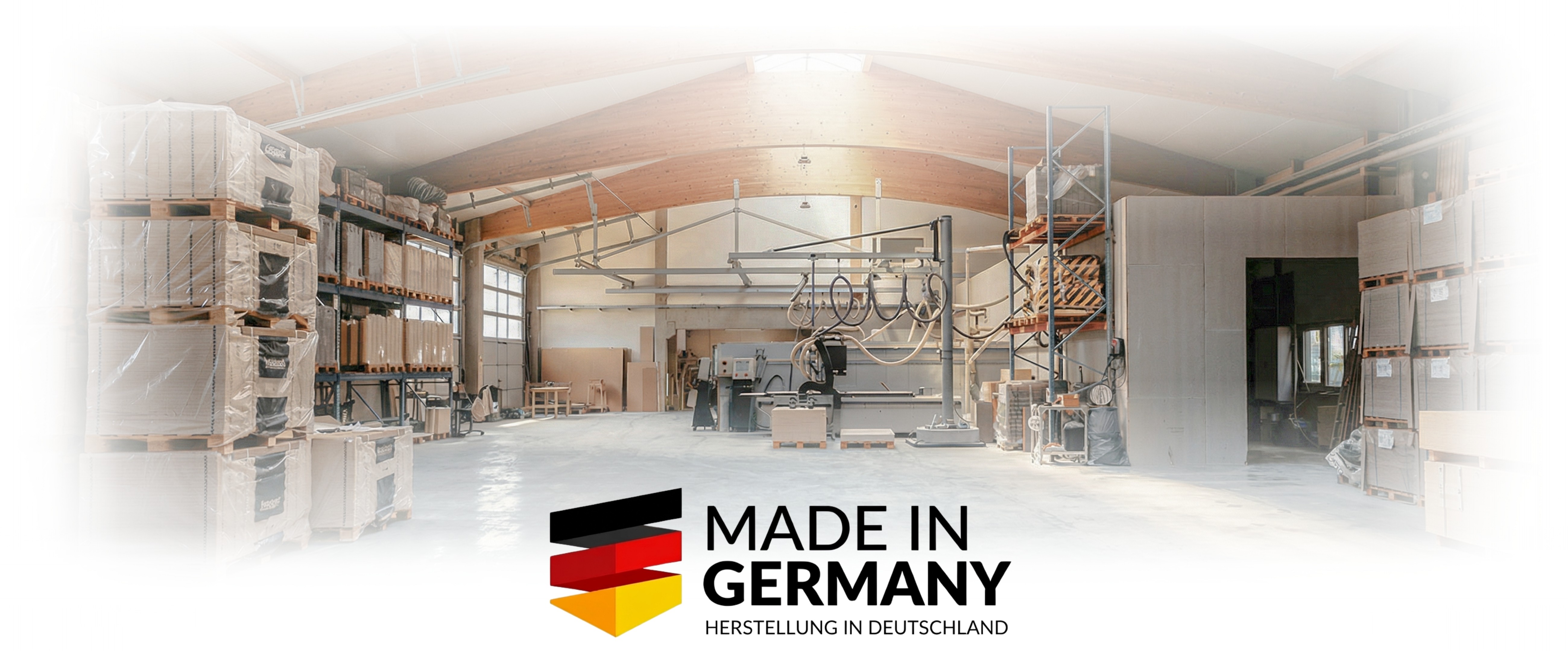 Header Bild für mobile Version mit einem Baby und einer Auflistung verschiedener Merkmale unserer Fußbodenheizung.