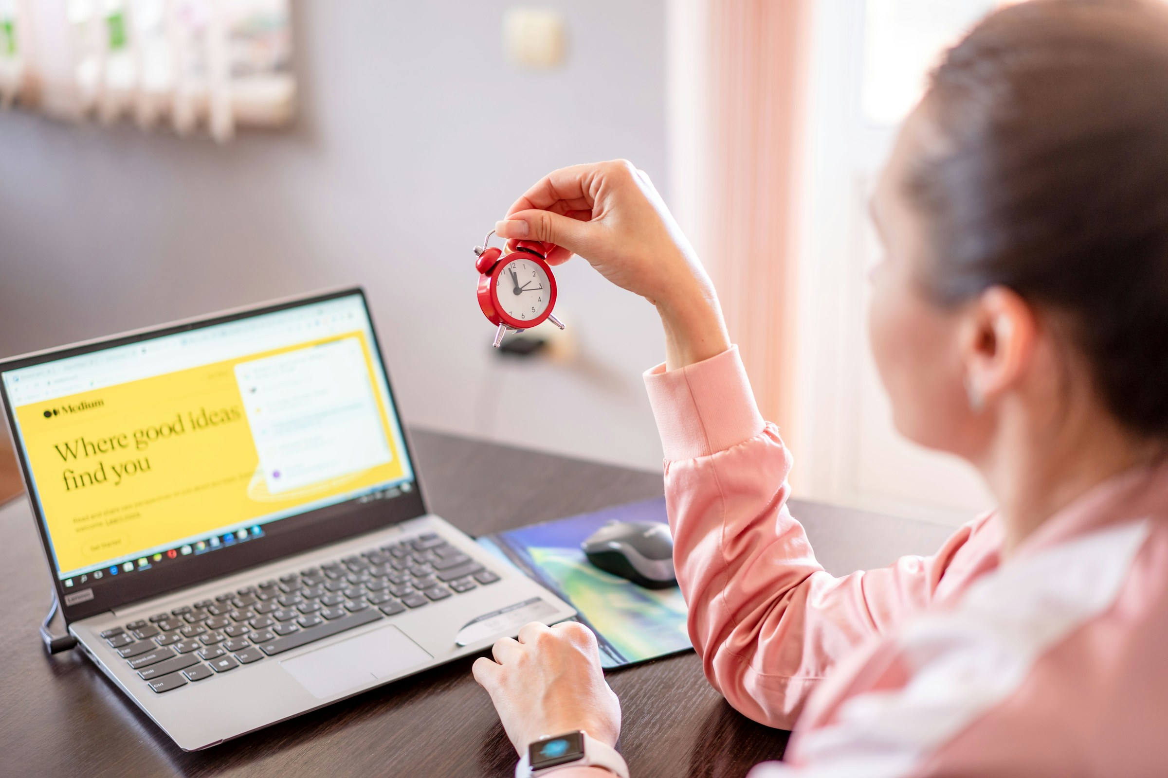 Lady Holding Clock - ADHD Office Tools