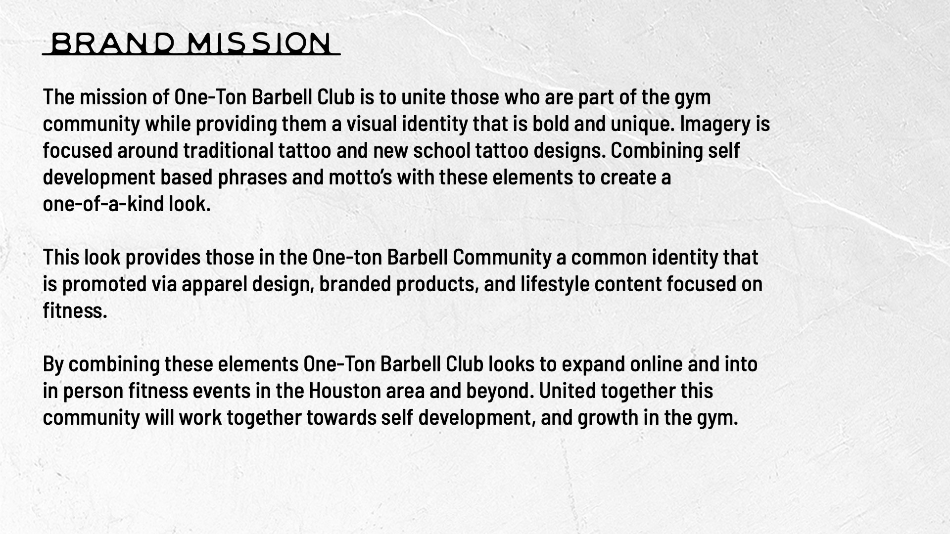 One-Ton Barbell Club Brand Deck