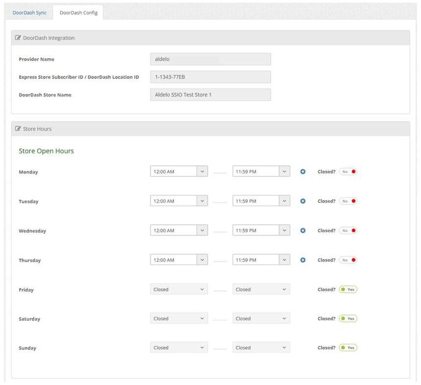 Aldelo Express Cloud & DoorDash