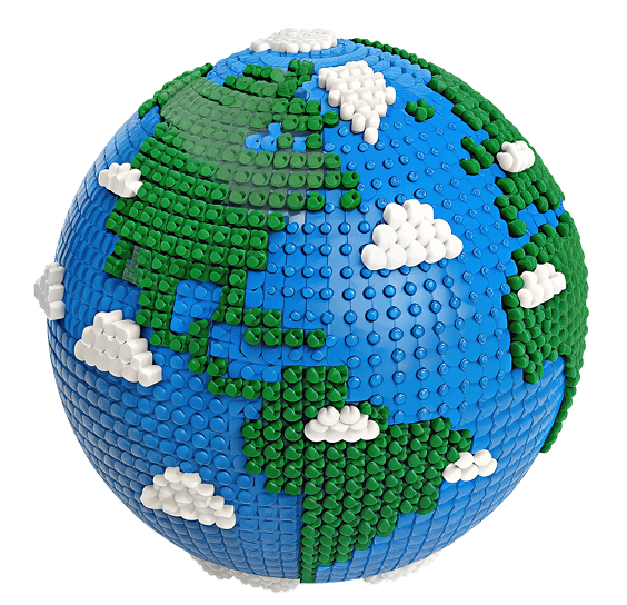 Планета земля сделанная из LEGO