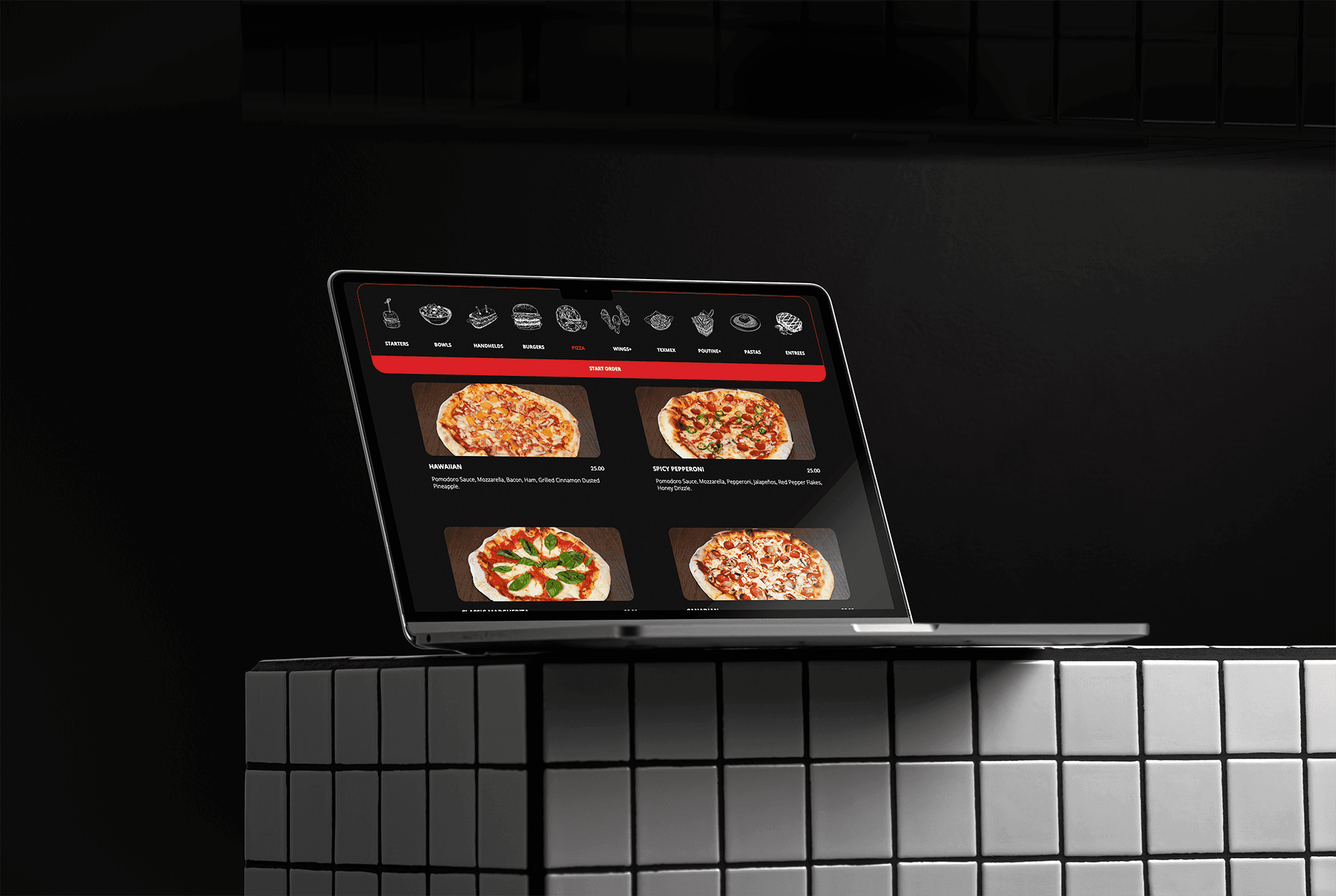 Homepage layout highlighting dining experiences at Pump Group venues