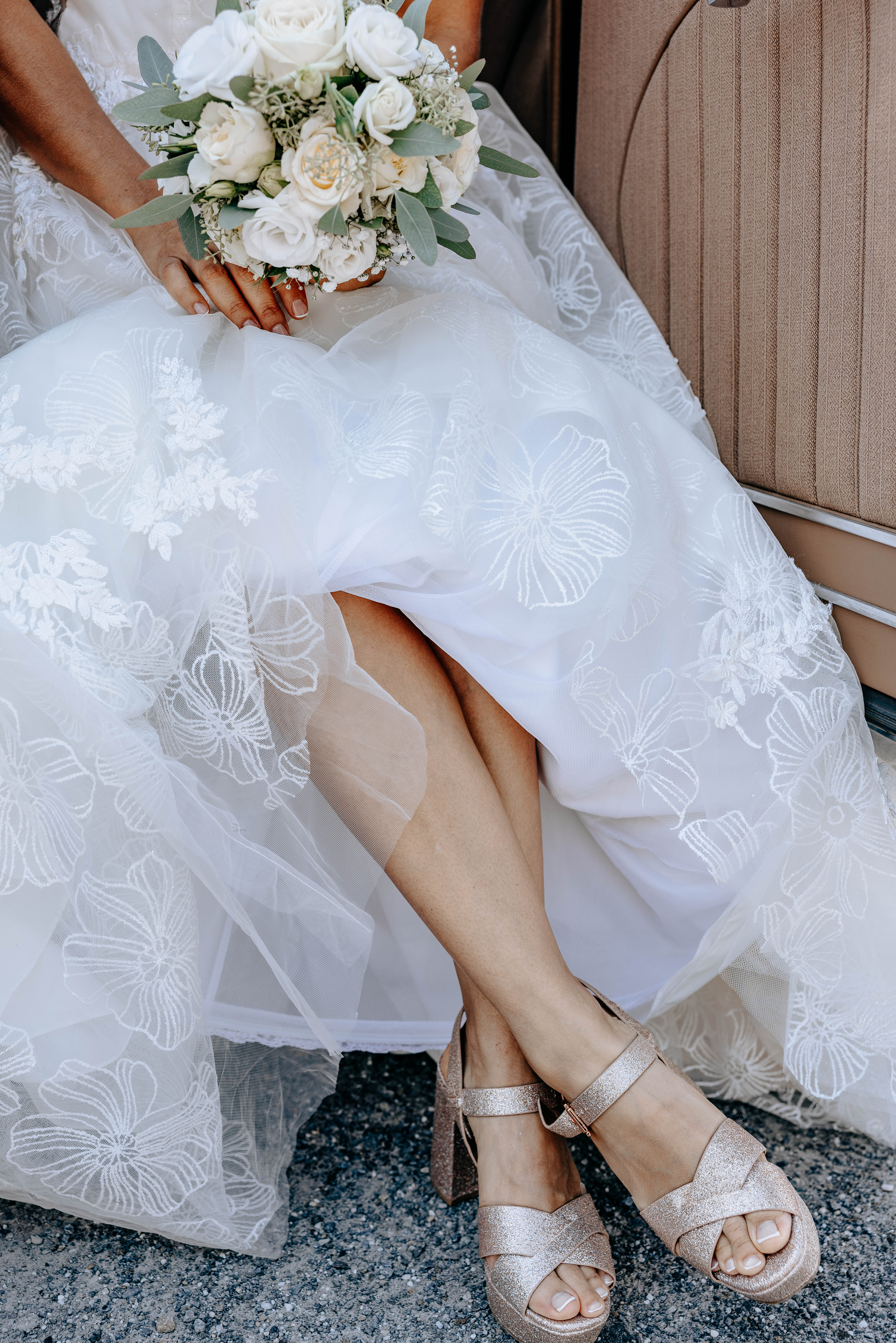 Stylish model in crowd