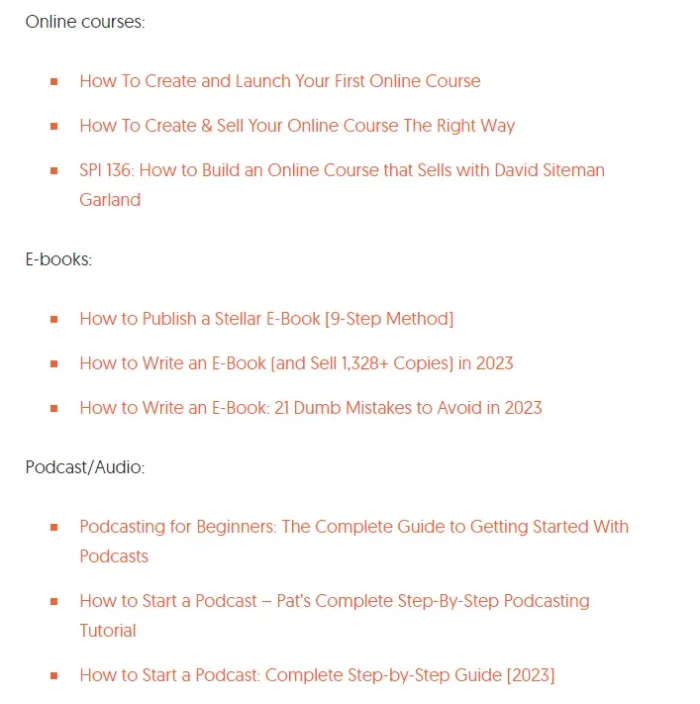 Example of links in affiliate marketing article&nbsp;