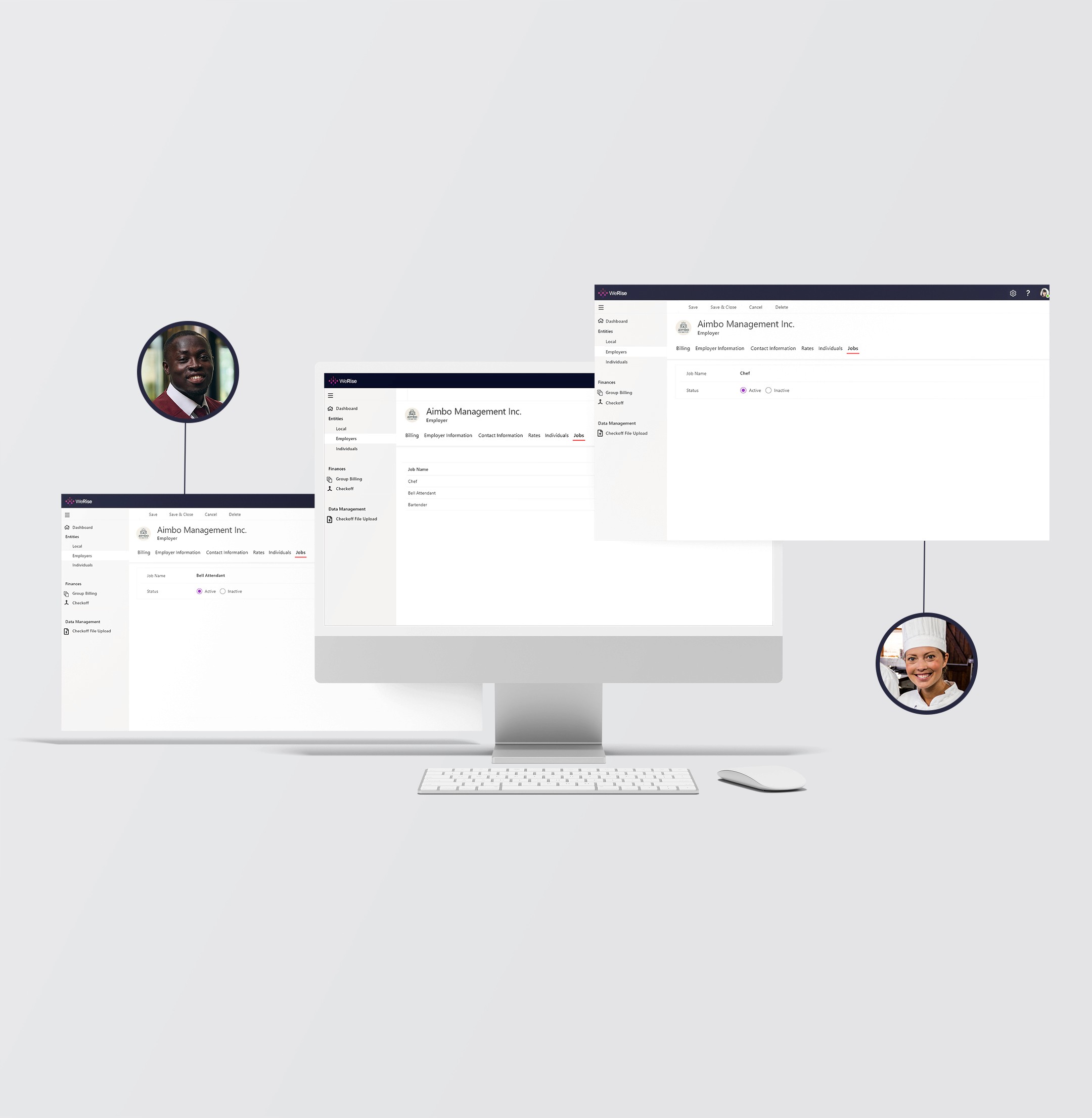 image of werise on screen